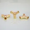 1PC Brass Barb Pipe Fitting Y Type 3 way tee connector For 4mm 5mm 6mm 8mm 10/12/14/16/19/25mm hose copper Pagoda Tube Fittings