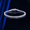 Chains Semni 0.1CT 0.2Ct Bracelets de tennis Moisanite pour femmes Sparkling 925 Sterling Silver Lab Diamond Luxury Fine bijoux Christams