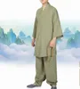 Unisex 6Color Sommer hochwertiger buddhistischer Shaolin -Mönche Kung Fu Anzug Lohan Arhat Kleidung Zen Laie Uniformen Anzüge rot/blau