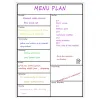 A3 Magnetic Weekly Planner Board Folha de quadro para o calendário de placa branca semanal de cozinha multiuso para planejamento de menu para planejamento