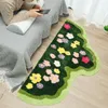 Carpets Tufting Plants Flower Carpet Green Moss Living Room Pad Soft Doormat Decor Floor Rug Flocking Hallway Mat Bedroom Ar A2v6