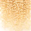 613 miele bionda bionda ricci piene 4x4 chiusura in pizzo Parte trasparente in pizzo trasparente 100% capelli umani pre-pizzichi di capelli per bambini 10-20 pollici
