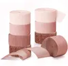 4 Rolls Rose Gold Pink Crepe Paper Streater