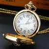 Pocket Watches New Quartz Pocket Fashion Gold Classic Luxury Hollowed Dial Design Lady Men Neutral Stainless Steel Pendant Necklace Gift Y240410