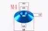 5-10pcs M4 M5 M6 M8 Aluminium Colorful Cortersunk Hier Vis à tête plate Concave Concave Concave Decorative Groove