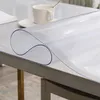 Bordduk Rensa skrivbordsskydd Mat Mat Transparent Nonslip Placement Cover för matbord Vattentäta hemtillbehör