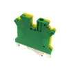 1 / 5pcs USLKG5 Ground Din Rail Vis Terminal Blocs UK-5N Green Green Earth Morsettiera Câble câble de fil Bornier 12AWG 4mm2