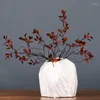 Dekorativa blommor Autumn Color Simulation Wild Berry Leaf Vine Zen Atmosphere Winding Small Branch Flower Arrangement Floral