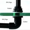 2 ~ 20pcs I.D 20 ~ 50mm 블랙 PVC 파이프 어항 어항 90 ° 팔꿈치 배수 커넥터 홈 DIY 새우 나노 물 탱크 튜브 조인트