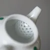 150ml Boutique Pure Handpainted Art Ceramic Tea Pot Household Retro Small White Porcelain Teakettle Chinese Style Kungfu Teaset