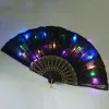 1PCS LED GLOW PEACOCK Chinois Fan Fan Performance Performance Show Light Birthday Party Gift Night Night Bar Halloween Christmas