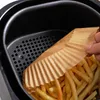 50pcs Air Fryer Pergaminho Lineador de papel de 16 mm de papel não dispensável bandeja de bandeja de bandeja para assar o forno assar