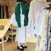 Rokken houzhou Japanse mode witte lange rok vrouwen kawaii lolita ruche patchwork high taille a-line midi petticoat mori meisje