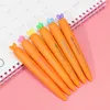 Sharkbang 6pcs / lot Carrot Highlighter Pen Mots-clés Marqueur Soft Head Protective Eyes Kawaii Stationry