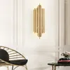 Lampy ścienne Postmodern lekkie luksusowe lampę salon w tle ganek chodnik prosty sypialnia nocna