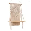 Tapisseries macrame vägg hängde hylla för dekor rustik badrum träg flytande boho vita hyllor arrangör handgjorda vävda