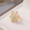 Nieuwe Sterling Sier Big Wedding Rings ingesteld voor bruids vrouwen verlovingsvinger Party Gift Designer sieraden roteren de openingsring