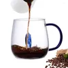 Muggar 3D kaffemugg tecknad dricka kopp kreativ borosilikatglas 3Dimensionell djur/växtform Enkelskiktsmjölk