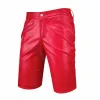 Pantalones thoshine marca de verano hombres pantalones cortos de cuero elástico pantalones cortos de moda masculina puro shorts baile fiesta de baile