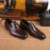 Berluti high-end heren lefu formele schoenen met cowhide bovenste en krokodil lederen dwarsbalk echt lederen zool puur handgeschilderde du2v