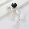 KK&FING New Ceramic Drawer Handles Pure White Single Hole Cabinet Handles Furniture Drawer Pulls Kitchen Cabinet Knobs