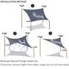 Sun-shelter imperméable Sunshade Sail extérieur rectangle Shade Sail Garden Terrace Cauve de baignade