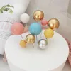 25pcs Ball Cake Toppers Birthday Party Cupcake Topper Christmas Tree Decor Ornament Baby Shower Party Supplies Cake Decoration