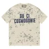 Gu Home High Edition 2024 Spring/Summer New Luxury Trendy Chest Full Of Stars Printed Men's and Women's Fashion Lose Short Sleeved T-Shirts