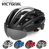 Cykelhjälmar Victoal Cycling Helm For Men Magnetic Goggs NS Sun Visor Bak D Sakljus BICYC Säkerhet Scooter MTB Road Bike Helmets L48