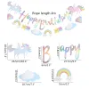 Unicorn Party Banner Happy Birthday Paper Garland Bunting For Unicorn Theme Kids 1st Baby Shower Birthday Party Decor Hang Flag