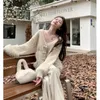 Tricots féminins Hmsevenjz 2024 Pull Cardigan Winter Korean Style Wear Imitation Mink Wool Tift Top Clothing Female