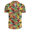 Camicie da uomo casual di fiori hawaiani stampare con manica corta per costumi di abbigliamento di moda coreano top di grandi dimensioni in vendita floreale 240410