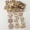 50pcs Gwiazda Gwiazdy Snowflake kształty drewniane scrapbooking rzemios