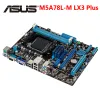 Motherboards ASUS M5A78LM LX3 Plus Motherboard M5A78L M LX 3 Plus Socket Am3+ Systemboard DDR3 AMD 760G 16 GB Desktop Mainboard verwendet