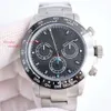 AAAA Movement Fashion Automatic Black Grey 40*12.3mm Round Chronograph Business Watch Superclone Men's Designers 7750 405 Montredeluxe