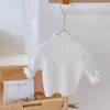 Winter Autumn Kids Sweaters Solid Girls Sweaters Toddler Baby Boys Pullover Turtleneck Boys Knitwear Kids Tops Children Clothing