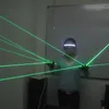 Vänster hand höger hand virvel grön 532nm laser handskar dj dansklubb roterande laser show ljus lazers