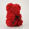 Orso artificiale da rosa artificiale da 25 cm per il regalo di Natale di San Valentino per il compleanno di San Valentino