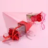 Single Rose Packing Box Lover Wedding Annivesary Flower Shop Special Packaging Paper & PVC With Ribbon