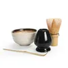 4pcs/conjunto tradicional Matcha Giftset Natural Bamboo Matcha Whisk Scoop Ceramic Matcha Bowl Belted Solder Japanese Tea Conjuntos