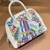 10s Tote Bag Fullt Handgjorda Designer Bag axelväska Klassisk kopplingsväska Designer Bag med fransk original Importerad gethudläder