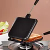 Pans Sandwich Press Foldable Maker With Non-stick Plates Ergonomic Panini Durable Machine For Cooking