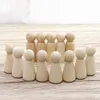 large Wood Peg Doll Unfinished Wooden People Bodies Angel Dolls Angel Shape For DIY Craft Miniature Figures and Small World Play