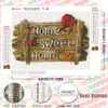 Huacan Full Square/Round Diamond Målning Kit Sweet Home 5D Diamond Embroidery Welcome Mosaic Text Handikraft Heminredning Kit