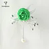 Lovegrace künstliche Rose Seide Brautjungfer Brosche Hochzeitscorsages und Boutonnieres Groomsman Button Lhole Mariage Accessoires