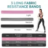 3pcs Long Resistance Band Unisex Booty Band Hip Circle Loop Resistance Band Set Workout Exercise for Legs Thigh Glute Butt Squat