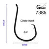 50pcs 8 0 High Carbon Stainless Steel Chemically Sharpened Octopus Circle Ocean Fishing Hooks 7385 Ocean Fish Hook256Q