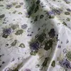 By Meter Vintage Floral Satin Fabric Soft Gown Shirt Scarf Lining Material Soft