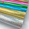 Autocollants de fenêtre 19 "x39" Holographic Sparkle Heat Transfert HTV Iron-on T-shirt Cricut Film Diy for Crafts Making Signs Clothing Sacs