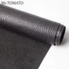 Svart Emboss Crocodile Cowhide Leather Tjock äkta läderbrun hud snidande kohude läderfantmaterial DIY